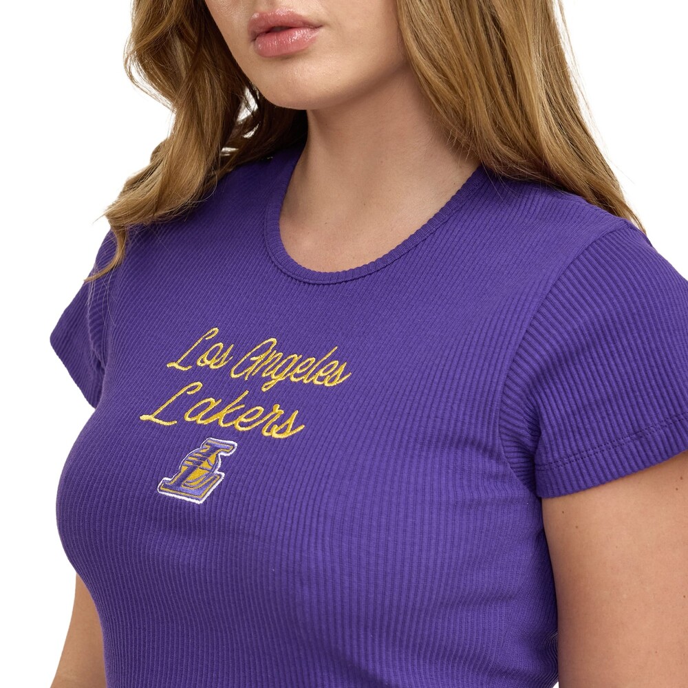 New Era Los Angeles Lakers Sport Night Women's Baby Tee - Size XS